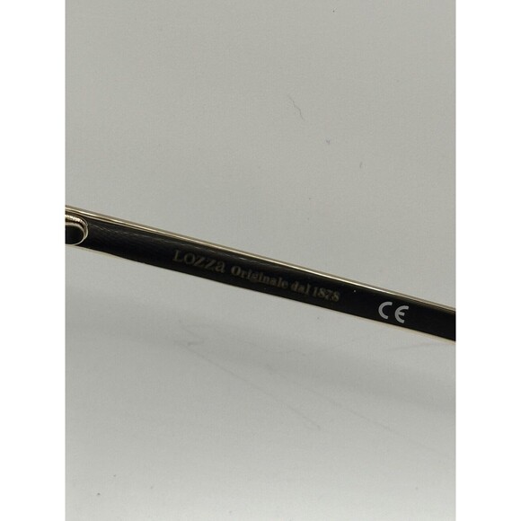 Lozza SL4250 Black/Gold Aviator Designer Sunglasses NEW Retail $300+ - Picture 4 of 5